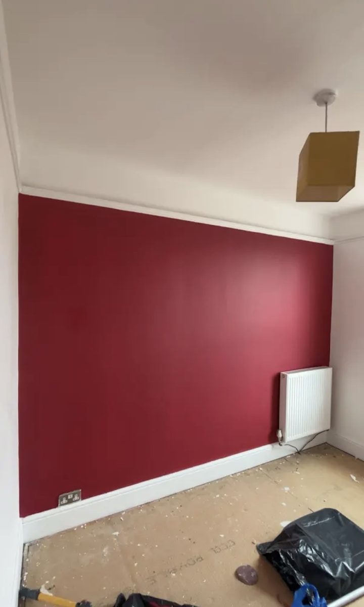 Heritage red feature wall