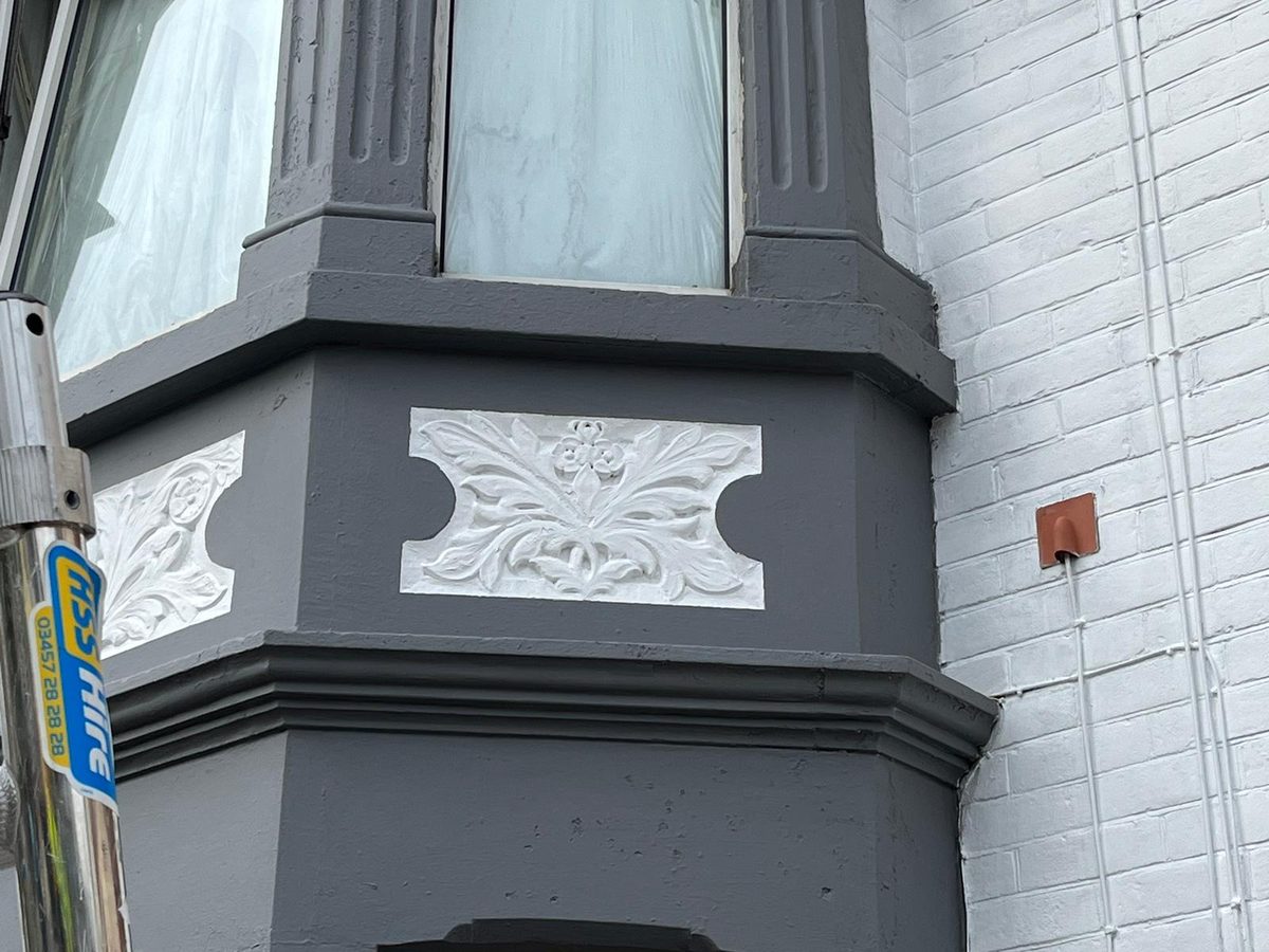 Restored painted period detailing
